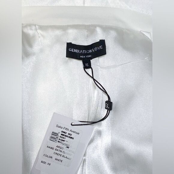 Generation Love Argo Crystal Trimmed Satin & Crepe Blazer size XS - Picture 13 of 16